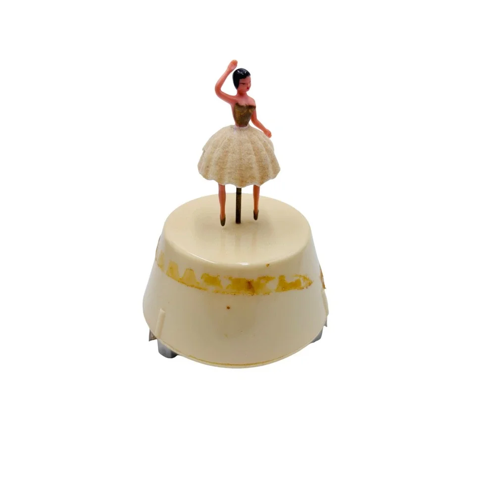 Vintage Bols Ballerina Gold Liqueur Musical Bottle EMPTY Danube France 1950s